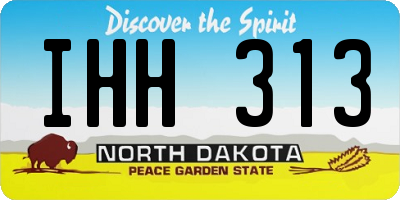 ND license plate IHH313