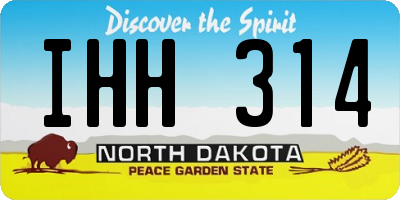 ND license plate IHH314