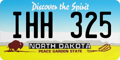 ND license plate IHH325