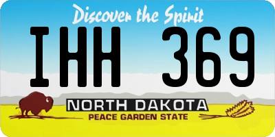 ND license plate IHH369