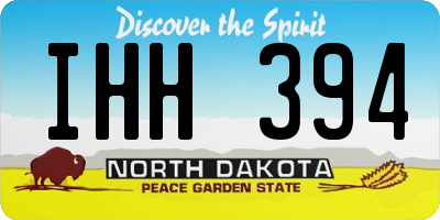 ND license plate IHH394