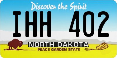 ND license plate IHH402