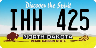 ND license plate IHH425