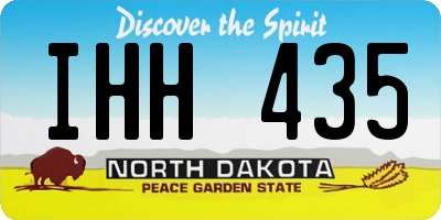 ND license plate IHH435