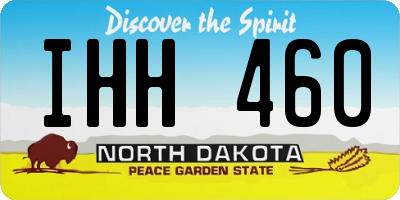 ND license plate IHH460
