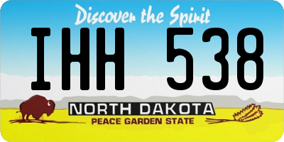 ND license plate IHH538