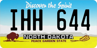 ND license plate IHH644