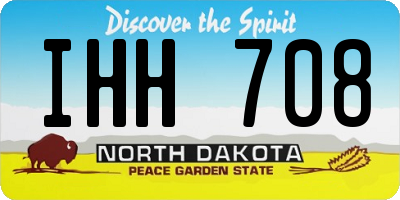 ND license plate IHH708