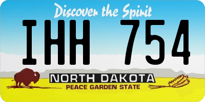 ND license plate IHH754
