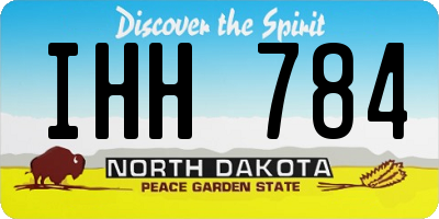 ND license plate IHH784