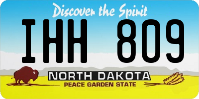 ND license plate IHH809