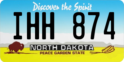 ND license plate IHH874