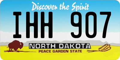 ND license plate IHH907