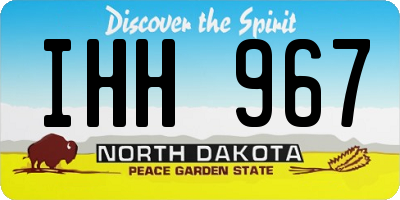 ND license plate IHH967