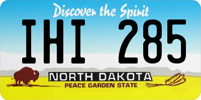 ND license plate IHI285