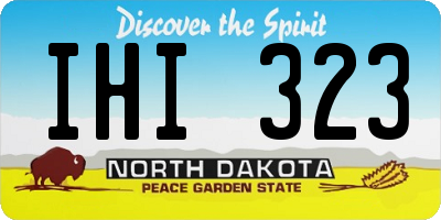 ND license plate IHI323