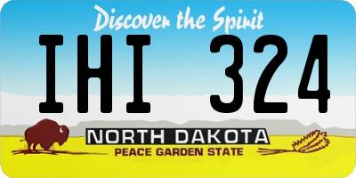 ND license plate IHI324
