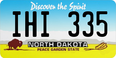 ND license plate IHI335