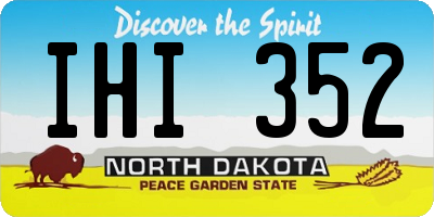 ND license plate IHI352