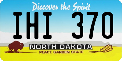 ND license plate IHI370