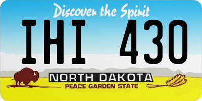 ND license plate IHI430