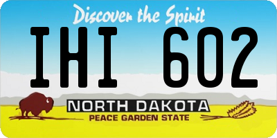 ND license plate IHI602