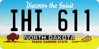 ND license plate IHI611
