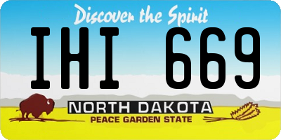 ND license plate IHI669