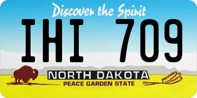 ND license plate IHI709