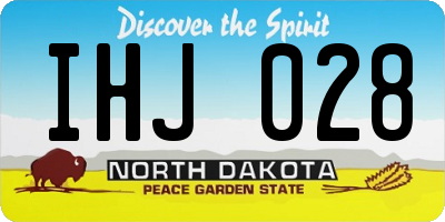 ND license plate IHJ028