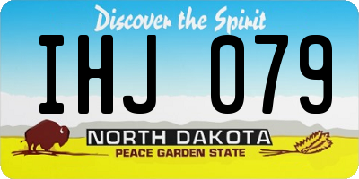 ND license plate IHJ079