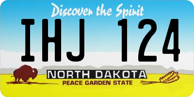 ND license plate IHJ124