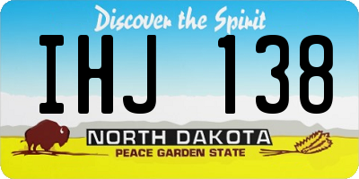 ND license plate IHJ138
