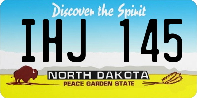 ND license plate IHJ145