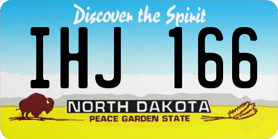 ND license plate IHJ166
