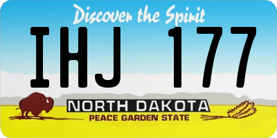 ND license plate IHJ177