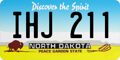 ND license plate IHJ211