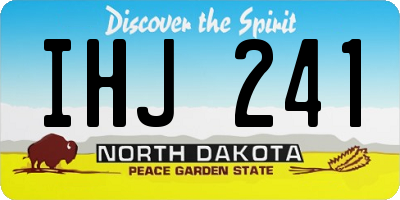 ND license plate IHJ241