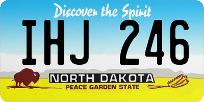 ND license plate IHJ246