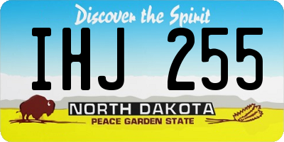 ND license plate IHJ255