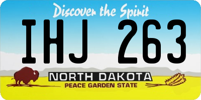 ND license plate IHJ263