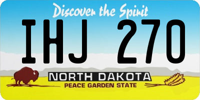 ND license plate IHJ270