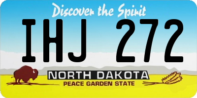 ND license plate IHJ272