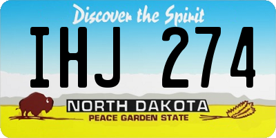 ND license plate IHJ274