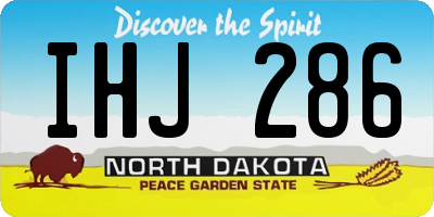 ND license plate IHJ286