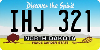 ND license plate IHJ321