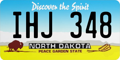 ND license plate IHJ348