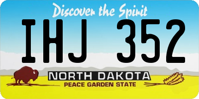 ND license plate IHJ352