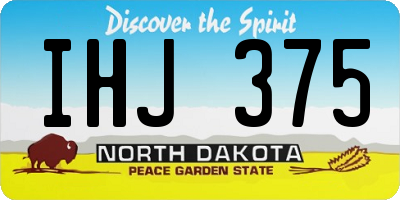 ND license plate IHJ375