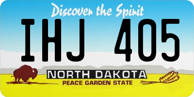 ND license plate IHJ405